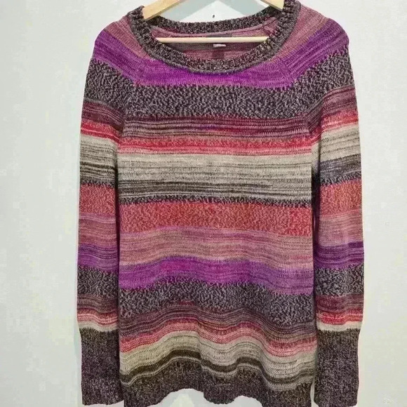 Eddie Bauer Women's Long Sleeve Multicolor Pullover Sweater Size M - Picture 1 of 11